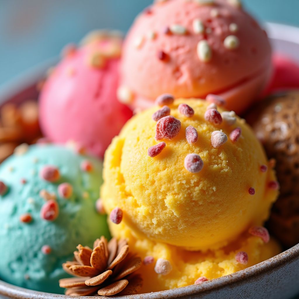 Variety of Australian artisan ice cream flavors