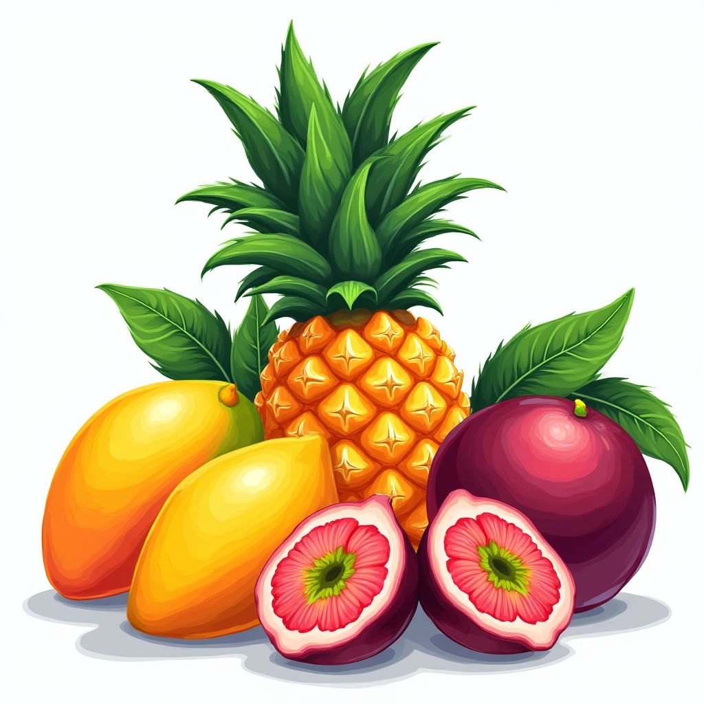 Assortment of Australian tropical fruits